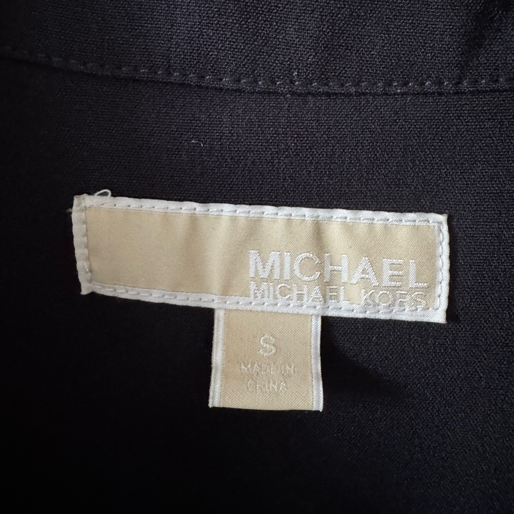 Michael Kors dress, S, Navy, 3/4 sleeves, Zip Front, belted, NWOT - Picture 8 of 10